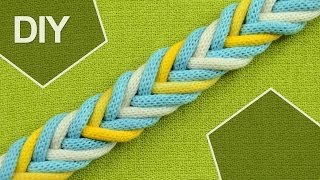 DIY: Easy 8-Strand Flat Arrow Braid in 3 colors
