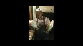 2018 Crappie fishing in the February Cold and Wind. Rough day for our Huckabee Rod.