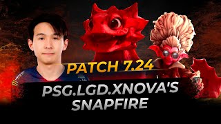 Dota 2: xNova is a Support Snapfire Patch 7.24 - Full Gameplay Perspective Player