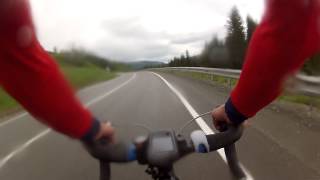 Вниз на шоссейнике, Перевал Семинский / Road bike downhill, Seminskiy mountain