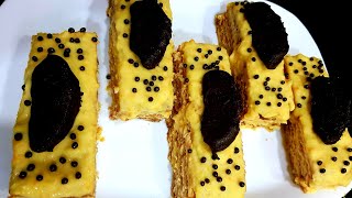 pâtisserie ou millefeuille à l'orange sans cuisson
باتيسري ميلفاي بحبة برتقال بدون فرن بطريقة جديد