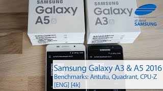 Samsung Galaxy A3 2016 and Galaxy A5 2016 benchmarks Antutu Quadrant and Geekbench english 4k
