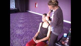 Backstage de Sofìa Jacob.    Leichner models