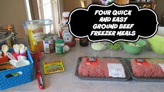Four Quick & Easy Ground Beef Freezer Meals