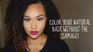 How To: "Color" Your Natural Hair Without Damage! ft. Big Chop Hair | NAPTURALELENORE