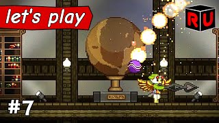 Fighting for Hylotl Artifact at Grand Pagoda Library | Let's play Starbound 1.0 Hardcore ep 7