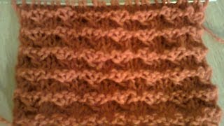 Узор со звездочкой (вязание на спицах).  Pattern with an asterisk  (knitting).