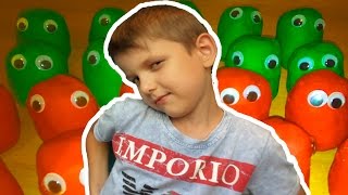 20 play doh eggs surprise PlayDoh яйца с сюрпризом пластилин плейдо для детей