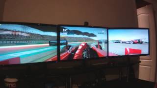 Triple Monitor Gaming Battlefield 3, F1 2012 - Asus GTX 670 full HD