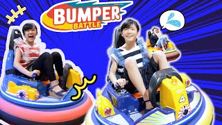 目がまわる〜！！かんあき＆ママで対決！バンパーバトル