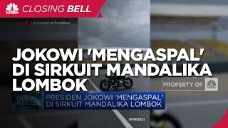 Presiden Jokowi 'Mengaspal' di Sirkuit Mandalika Lombok