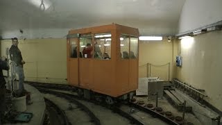 Ascensore Montegalletto Funicular Railway. "Unique" Underground Narrow Gauge Railway. Genoa Tourism.