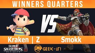 Geek-IT Ultimate - Kraken | Z (Ness) vs Smokk (Ganon) - Winners Quarters