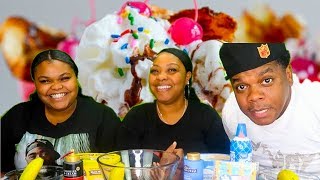 MASSIVE ICE CREAM MUKBANG! (FAT GIRL SUNDAE!) w/Zayteegy!