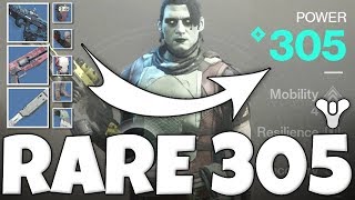 Destiny 2 - How To Get FULL 305 RARE Power Level Gear (Worlds 1st Full Blue Gear 305)