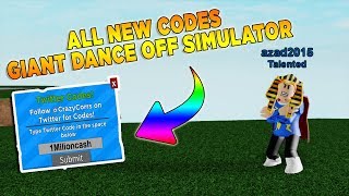 SECRET ALL NEW CODES ROBLOX GIANT DANCE OFF SIMULATOR