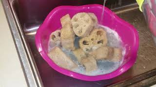 Trying to get my Cleo's natural whole loofah soft