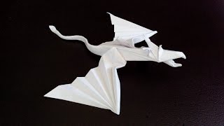 Дракон летящий оригами, Flying dragon origami (Marc Vigo)