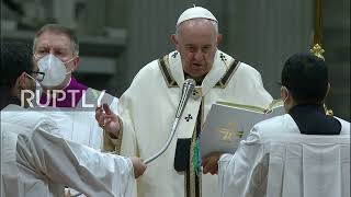 Holy See: Pope Francis leads Christmas Eve Mass in Vatican
