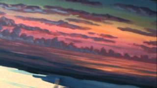 Come dipingere una spiaggia 10 al tramonto con colori acrilici su tela