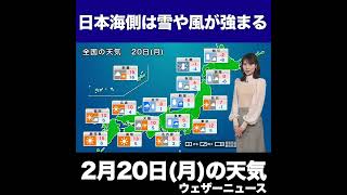 【夜の1分天気】あす2023年2月20日(月)の天気 #shorts