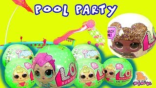 Видео для Детей Pool Party #LOL Surprise Blind Bags КУКЛЫ ЛОЛ В БАССЕЙНЕ! МАЙ ТОЙС ПИНК КОНКУРС