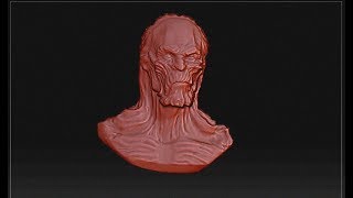 ZBrush барельеф с мрдели