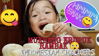 #ASMR #mukbang #3yearold | Mukbang rambak sapi | 3years old mukbang beef skin cracker | exoticfood#4