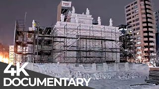 Megastructures out of 300 Tons Snow | Giant Pop-Up Constructions - Japan