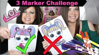 3 Marker Challenge - LOL Surprise Dolls Series 3 wave 2 Unicorn doll | Kristen Ingold