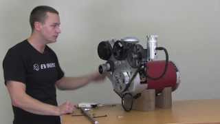 EV West Electric Motor Accessory Plate Installation Video - Power Steering, Vacuum, AC Compressor