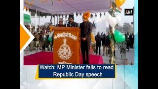 Watch: MP Minister fails to read Republic Day speech
