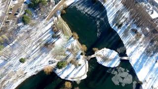 Симферополь. Гагаринский парк с высоты зимой. DJI. 2,7K. City park Crimea.