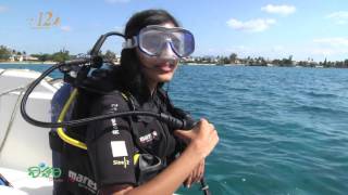 Snigdha - Vihari the traveller host takes a Scuba Dive at Mauritius