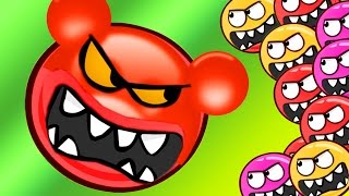 КРАСНЫЙ ШАР ПРОТИВ ЖЕЛЕЙНЫЙ МЕДВЕДЬ мультик игра   шарик и мишки из желе Red Ball 4 от Спуди
