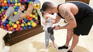 SURPRISED DAUGHTER WITH HER OWN INDOOR BALL PIT!!!