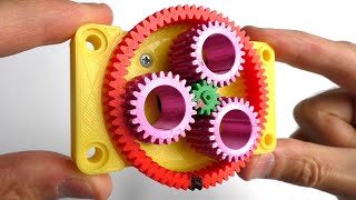 Уникальный планетарный редуктор 354 :1 на 3D принтере 3d print #Shorts