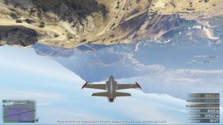 GTA 5 Испытание полет вверх ногами 11091.6 м