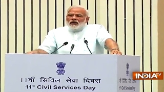 Delhi: PM Modi's address at 11th Civil Services Day function in Vigyan Bhawan