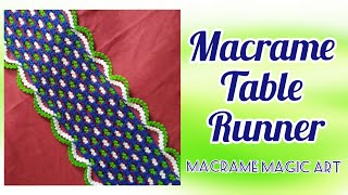Macrame Table Runner| easy craft| colourful| MACRAME MAGIC ART