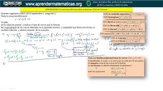 Ecuación diferencial  de Clairaut. Ingeniería UNED 25. José Jaime Mas