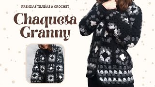 Chaqueta/Campera fácil hecha con Granny Squares --Crochet--