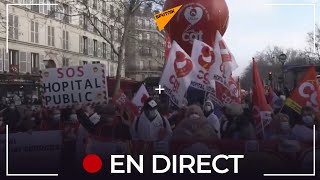 Des professionnels du médico-social manifestent sur leurs conditions de travail à Paris
