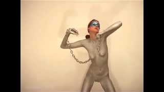 body painting. ivana - silver. photo shoot part1