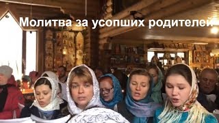 Молитва за родителей, отшедших ко Господу, в Храме святых равноапостольных Константина и Елены.