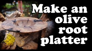 Woodturning an olive root platter FAIL !!!!