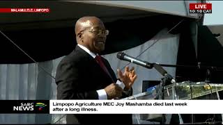 Former President, Jacob Zuma pays tribute to Joyce Mashamba