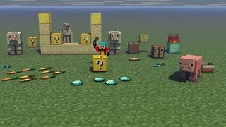 Лаки блок без модов с помощью командного блока!Майнкрафт 1.8.9