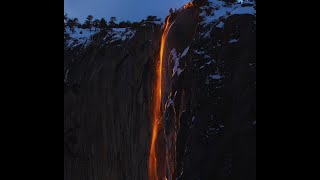Waterfall Pours like Molten Lava || ViralHog