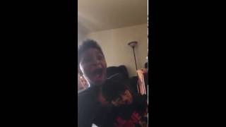 Cousin's Reaction to MMD Creepypasta Video "Surprise Butts*x".